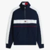 Sudadera Tommy Jeans con cremallera de un cuarto y bloques de color
