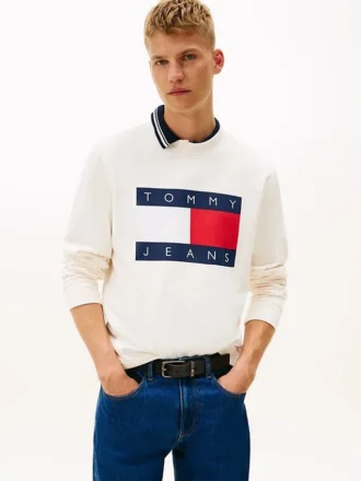 Sudadera Tommy Jeans con gran logotipo de bandera