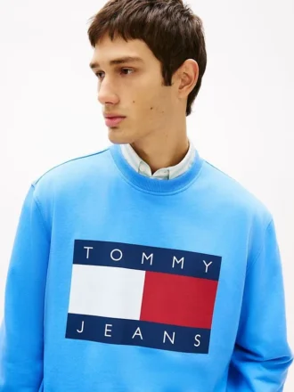Sudadera Tommy Jeans con gran logotipo de bandera