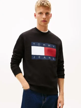 Sudadera Tommy Jeans con gran logotipo de bandera