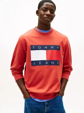 Sudadera Tommy Jeans con gran logotipo de bandera