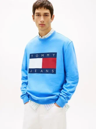 Sudadera Tommy Jeans con gran logotipo de bandera