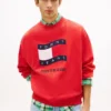 Sudadera Tommy Jeans con logotipo de bandera ondulada