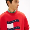 Sudadera Tommy Jeans con logotipo de bandera ondulada