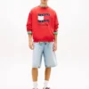 Sudadera Tommy Jeans con logotipo de bandera ondulada