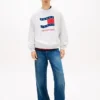 Sudadera Tommy Jeans con logotipo de bandera ondulada