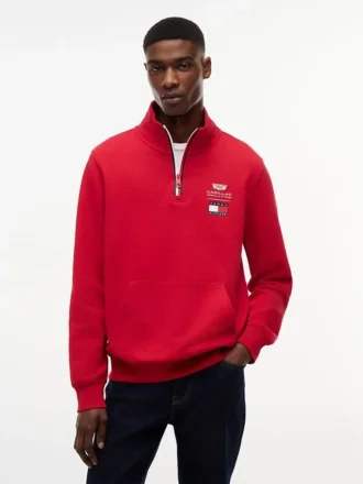 Sudadera Tommy x Cadillac F1® Team con cremallera de un cuarto