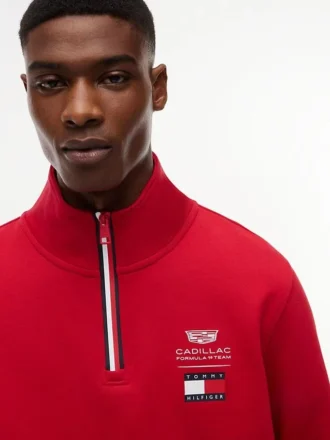 Sudadera Tommy x Cadillac F1® Team con cremallera de un cuarto