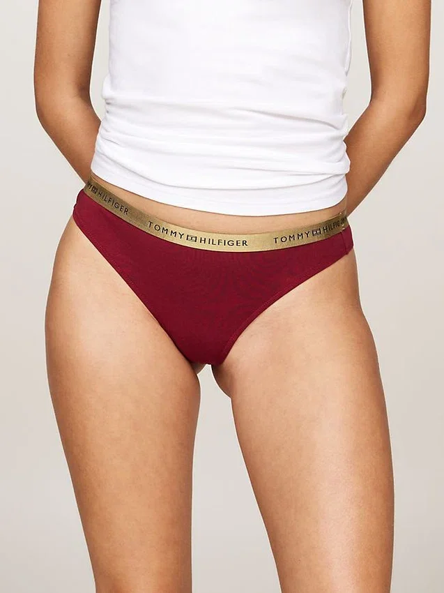 Tanga con logotipo en la cintura, paquete de 5 Tanga con logotipo en la cintura, paquete de 5