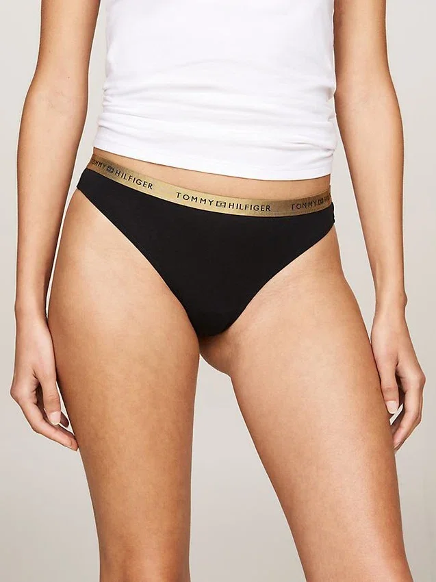 Tanga con logotipo en la cintura, paquete de 5 Tanga con logotipo en la cintura, paquete de 5