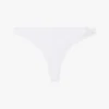 Tanga de algodón elástico con logo repetido