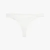 Tanga de algodón elástico con logo repetido