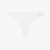 Tanga de algodón elástico con logo repetido