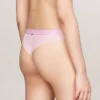 Tanga de encaje con logotipo