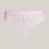 Tanga de encaje con logotipo