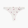 Tanga de jersey con estampado floral Tanga de jersey con estampado floral