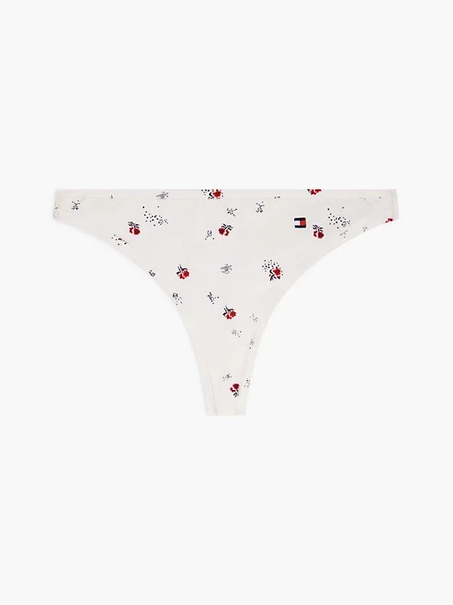 Tanga de jersey con estampado floral Tanga de jersey con estampado floral
