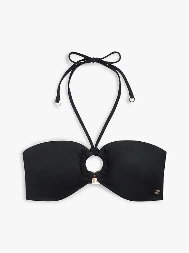 Top de bikini bandeau con anilla Top de bikini bandeau con anilla