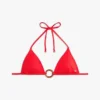 Top de bikini triangular con anilla Top de bikini triangular con anilla