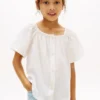 Top de manga abullonada para niña Top de manga abullonada para niña