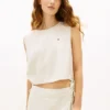 Top de mezcla de lino con lazo lateral de Tommy Jeans Top de mezcla de lino con lazo lateral de Tommy Jeans