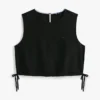 Top de mezcla de lino con lazo lateral de Tommy Jeans Top de mezcla de lino con lazo lateral de Tommy Jeans