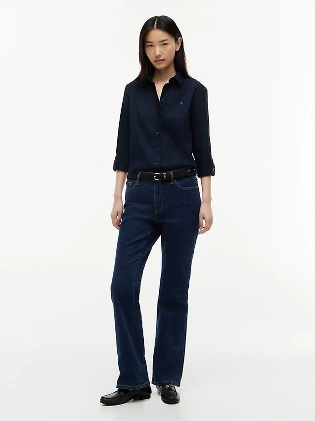 Vaqueros bootcut elásticos de talle medio Vaqueros bootcut elásticos de talle medio