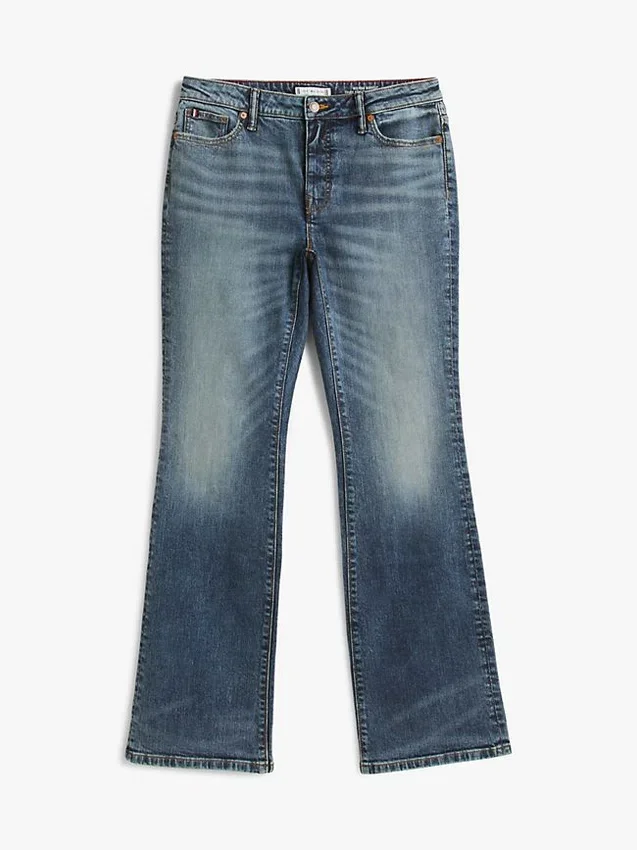 Vaqueros bootcut elásticos de talle medio Vaqueros bootcut elásticos de talle medio