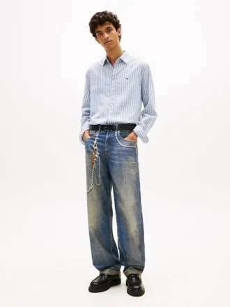 Vaqueros holgados con estampado de cadenas de Tommy Jeans