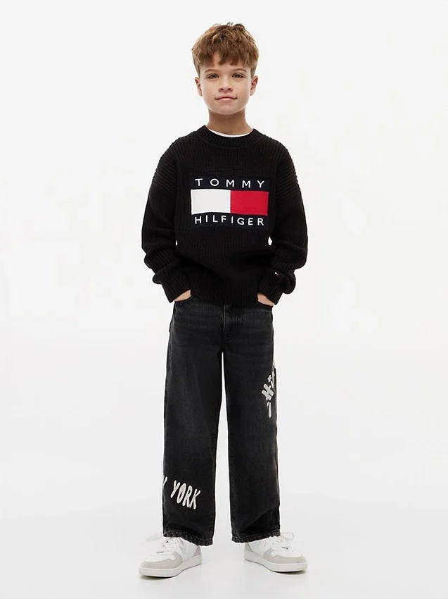 Vaqueros holgados con estampado de grafitis Hilfiger para niño Vaqueros holgados con estampado de grafitis Hilfiger para niño