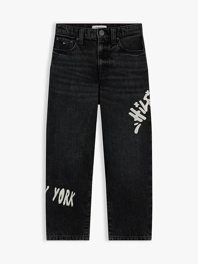 Vaqueros holgados con estampado de grafitis Hilfiger para niño Vaqueros holgados con estampado de grafitis Hilfiger para niño
