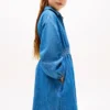 Vestido camisero de cambray para niña