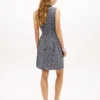 Vestido camisero de crepé con estampado TH Grid y cinturón