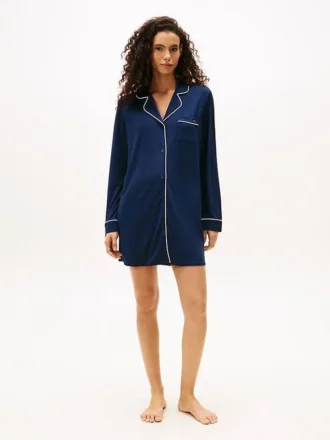 Vestido camisero de pijama