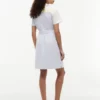 Vestido camisero Oxford de rayas múltiples Vestido camisero Oxford de rayas múltiples
