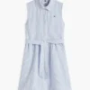 Vestido camisero sin mangas con cinturón para niña