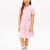 Vestido camiseta con estampado primaveral para niña Vestido camiseta con estampado primaveral para niña