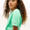 Vestido camiseta con estampado primaveral para niña Vestido camiseta con estampado primaveral para niña