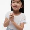 Vestido combinado de seersucker a cuadros vichy para niña