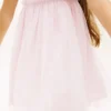 Vestido combinado de tul a rayas para niña Vestido combinado de tul a rayas para niña