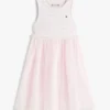 Vestido combinado de tul a rayas para niña Vestido combinado de tul a rayas para niña
