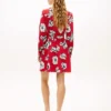 Vestido cruzado de crepé con estampado floral Vestido cruzado de crepé con estampado floral