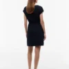 Vestido de algodón elástico con cinturón Vestido de algodón elástico con cinturón