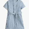 Vestido de denim a rayas para niña