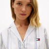 Vestido de dormir de popelín a rayas