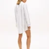Vestido de dormir de popelín a rayas