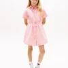 Vestido de popelín a rayas para niña Vestido de popelín a rayas para niña