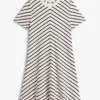 Vestido de punto entrelazado con rayas en forma de chevron Vestido de punto entrelazado con rayas en forma de chevron