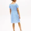 Vestido infantil de cuadros vichy con mangas abullonadas