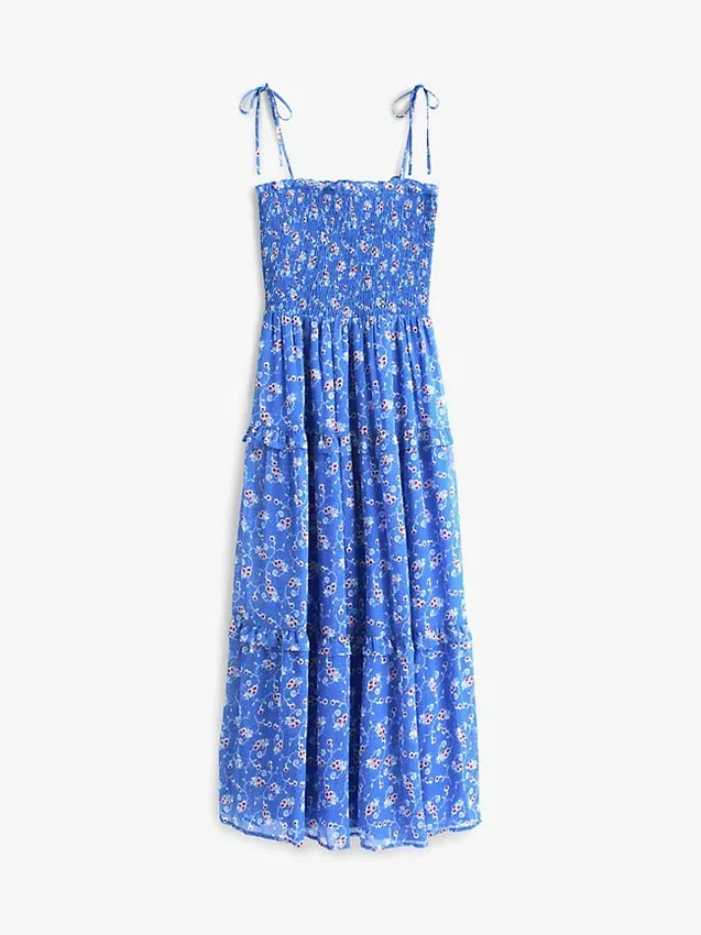 Vestido largo de gasa con volantes de Tommy Jeans Vestido largo de gasa con volantes de Tommy Jeans